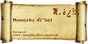Moseszku Ábel névjegykártya